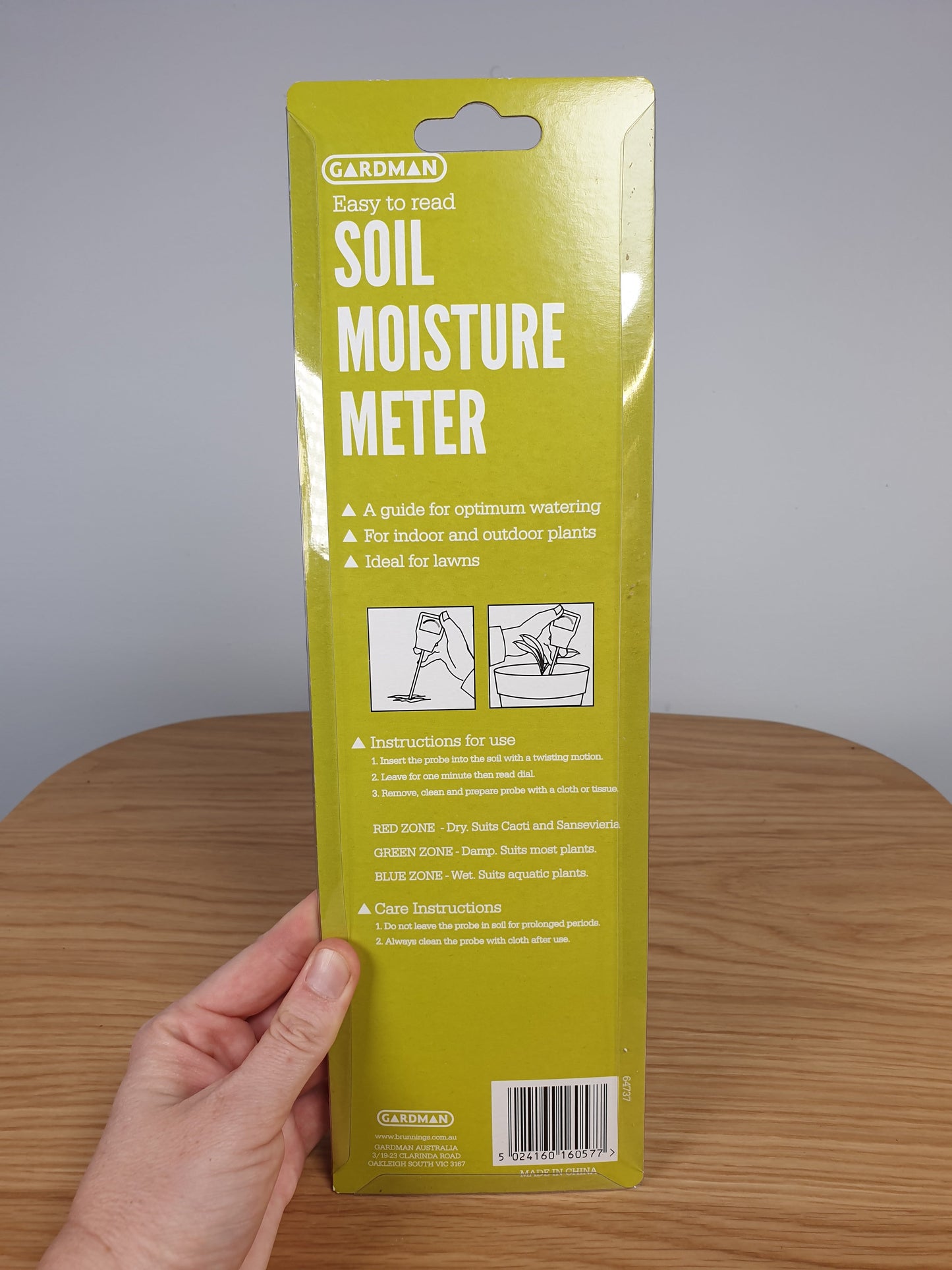 Gardman Soil Moisture Meter - perfect for Indoor Plants Root'd Plants