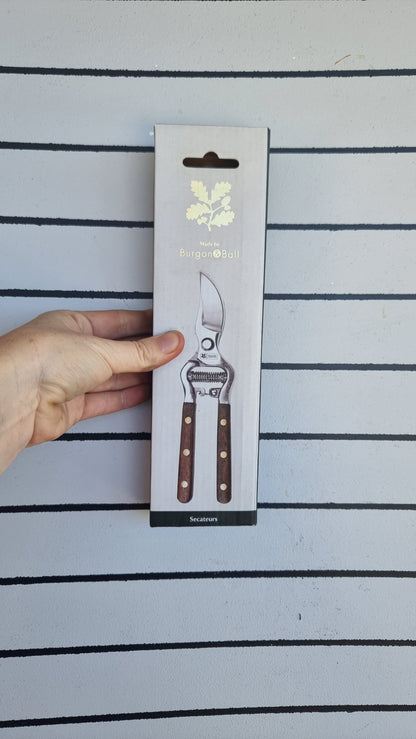 Burgon & Ball Wooden Handled Secateurs